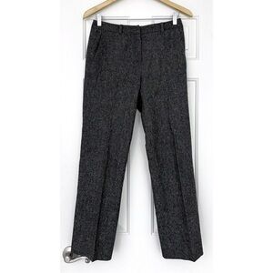 Sisley Tweed Herringbone Wool Trousers in Grey - Size 42 IT / 6-8 US